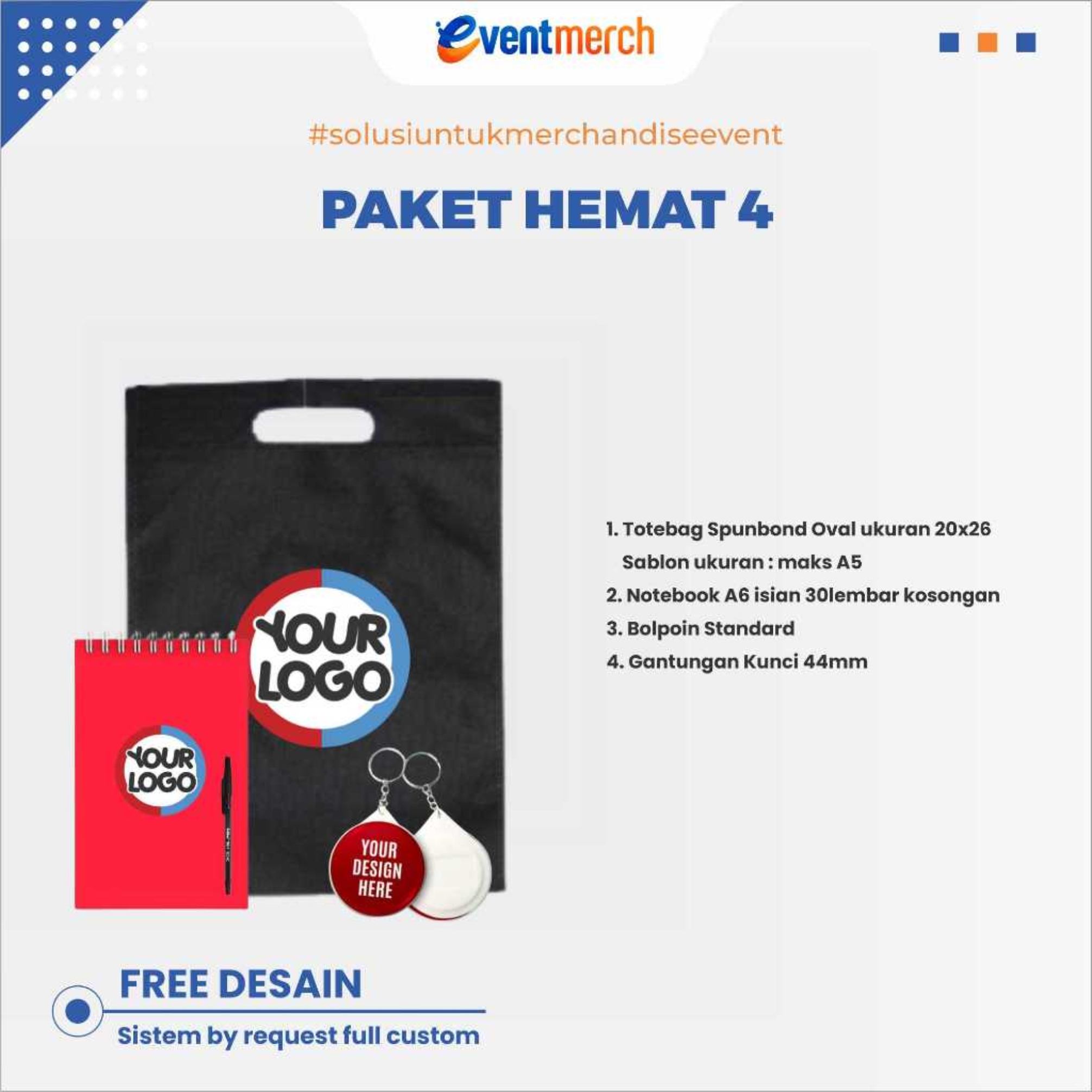 PAKET HEMAT 4 SEMINAR KIT INSTANSI EVENT