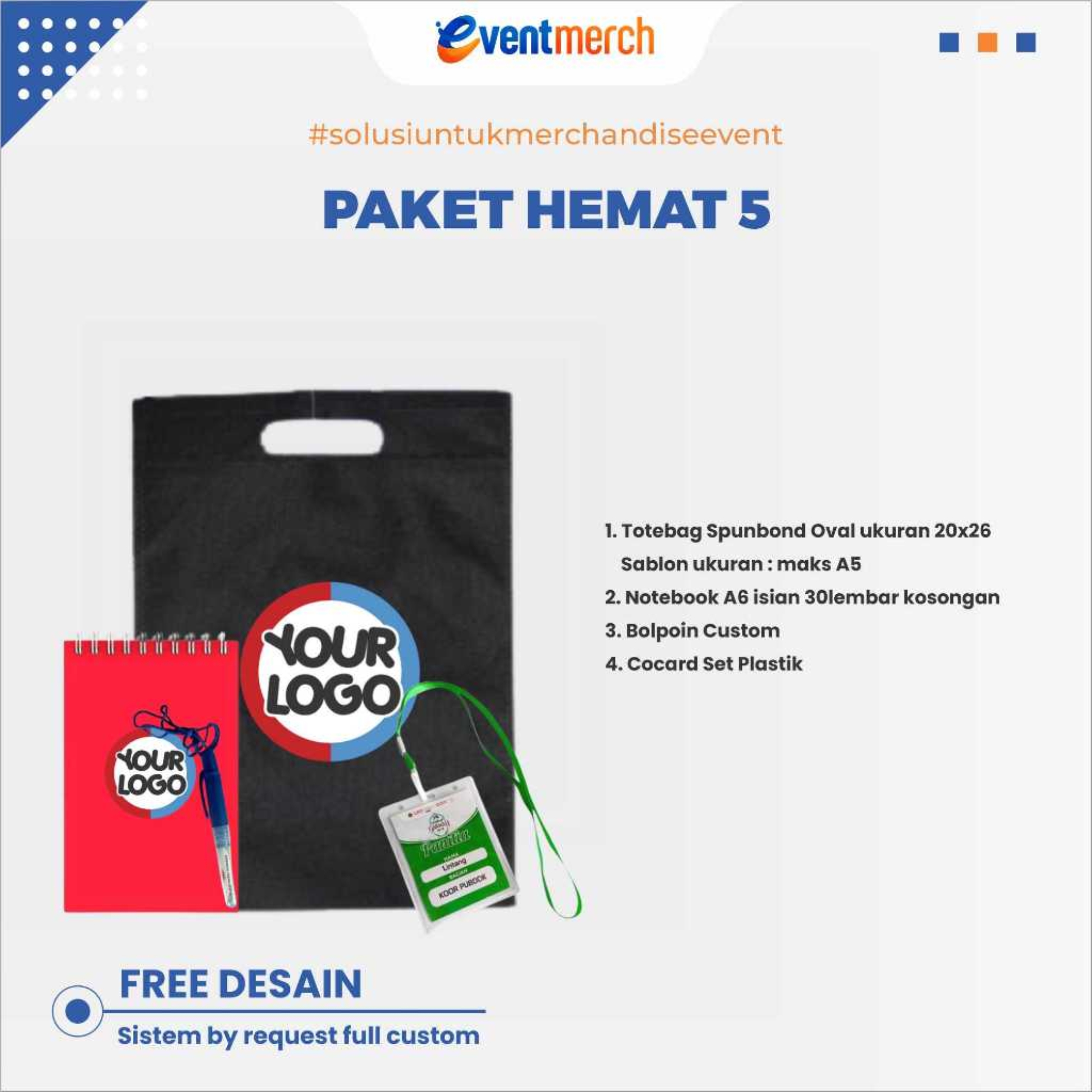 PAKET HEMAT 5 SEMINAR KIT INSTANSI EVENT