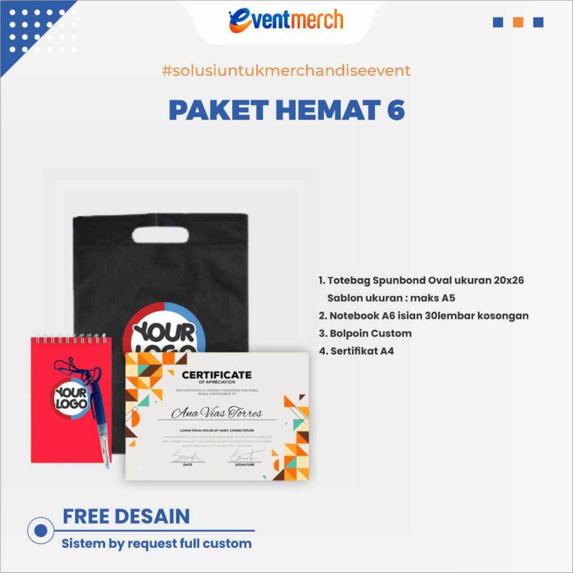 PAKET HEMAT 6 SEMINAR KIT INSTANSI EVENT