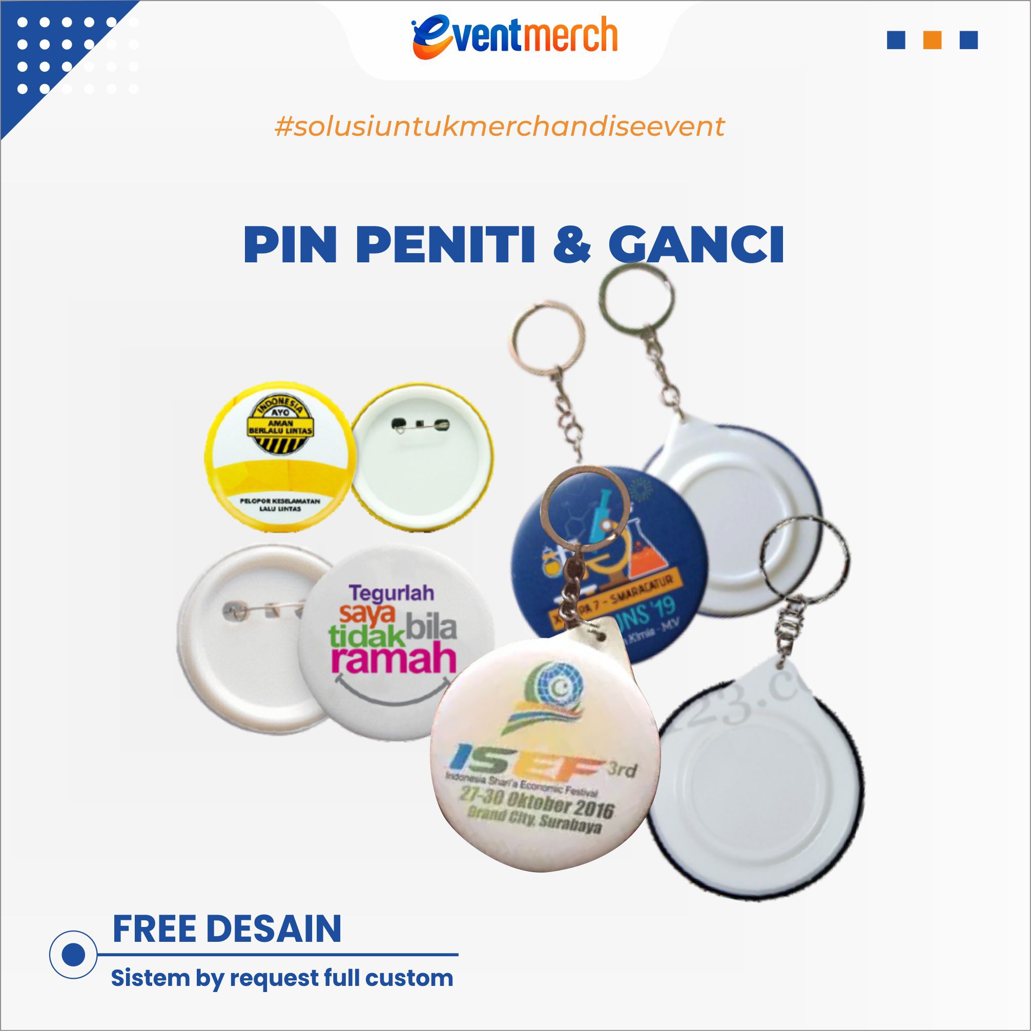 Pin Peniti Gantungan Pin Gantungan Kunci