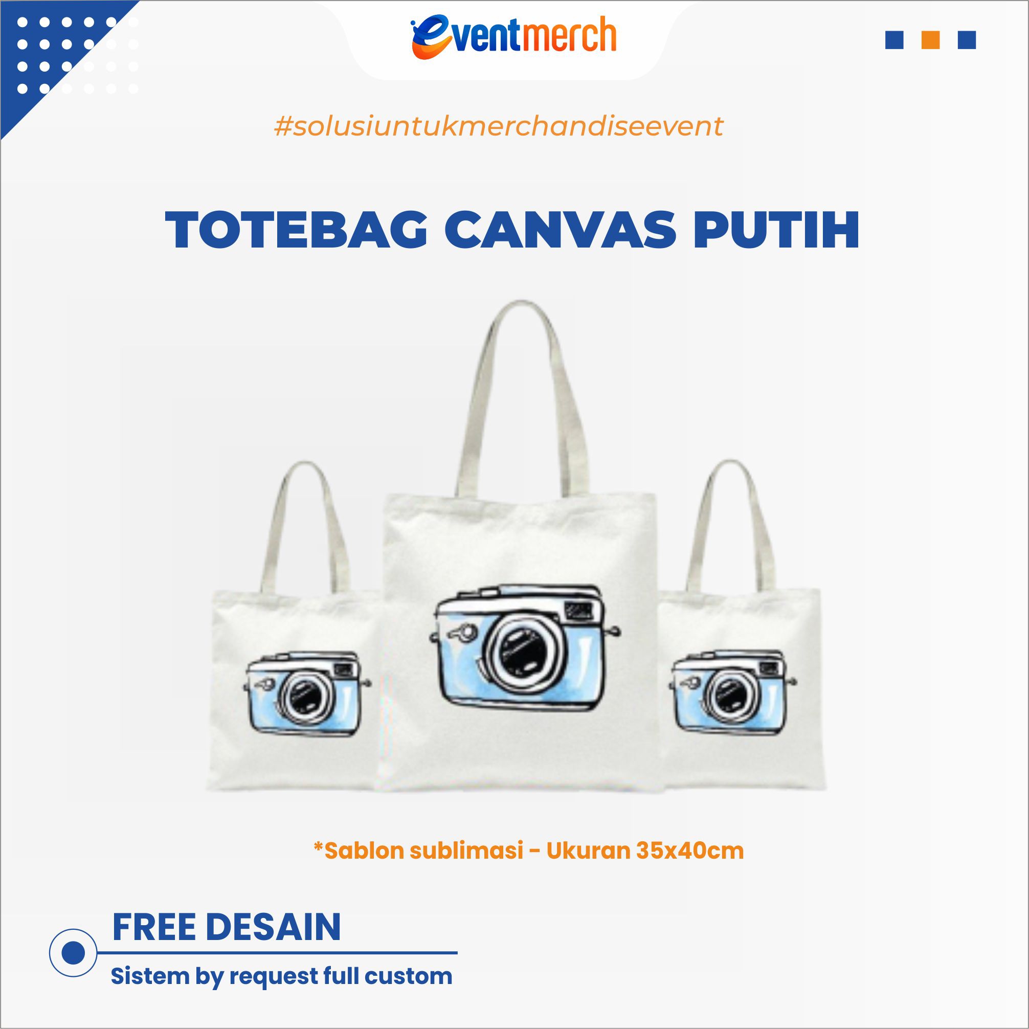 TOTEBAG CANVAS PUTIH